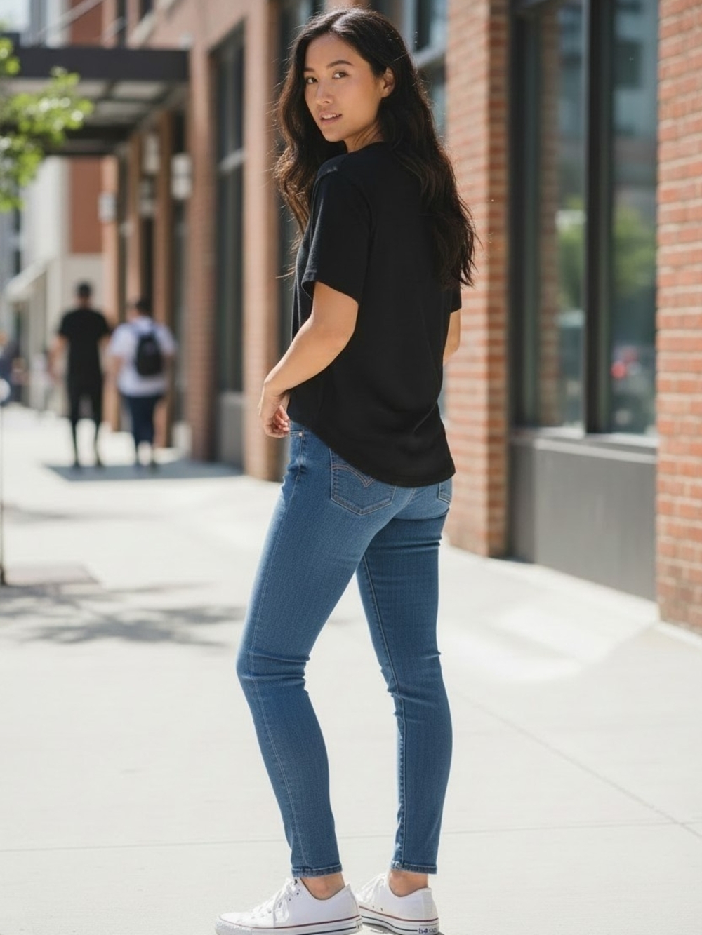 Universal Standard Tee Black Luxury Basic Top Small (4xs)